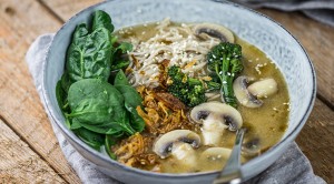 Mushroom, miso and soba noodles
