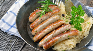 German Bratwurst with Sauerkraut