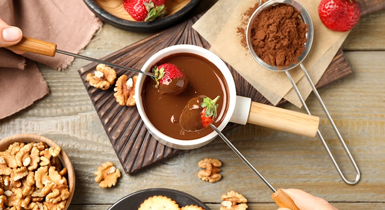 Chocolate Dipping Sauce for Valentine's Day