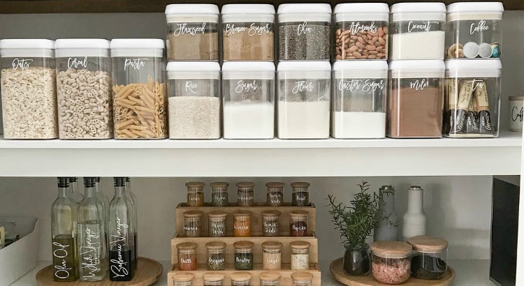 Organised pantry storage by Styled by Fliss