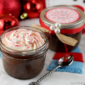 Peppermint Fudge Cupcake Jars